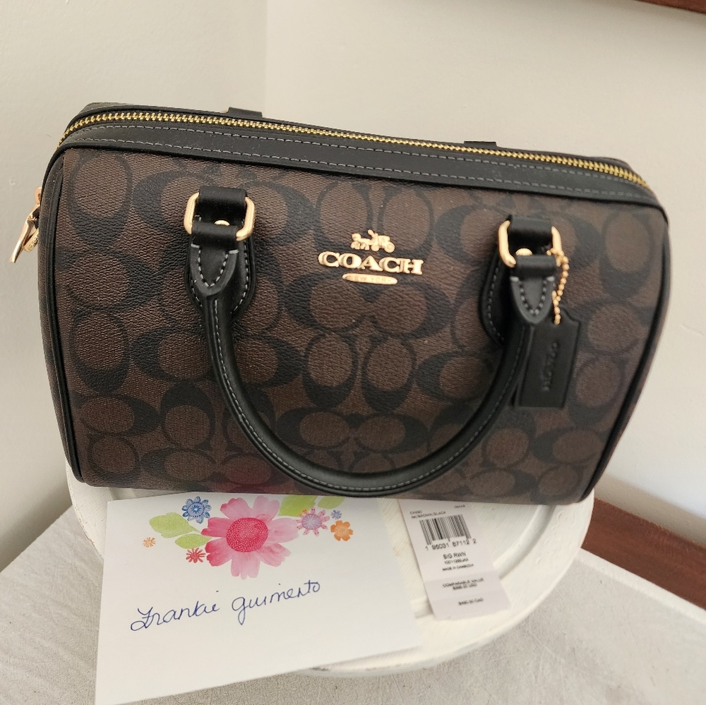 Coach Rowan Satchel Signature Canvas